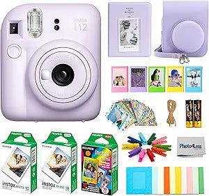 Fujifilm Instax Mini 12 Lilac Purple Instant Camera Bundle