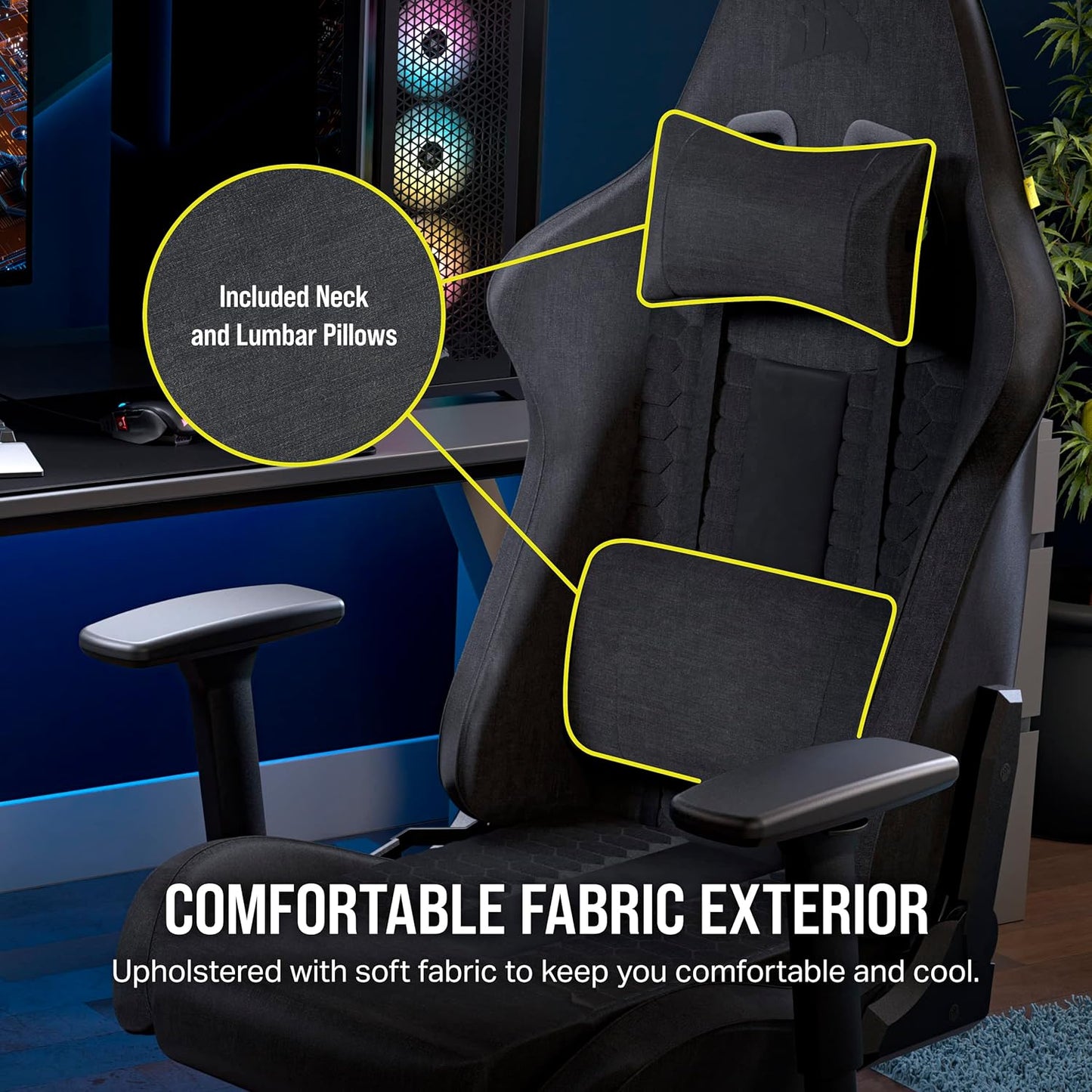 Corsair CF-9010052-WW TC100 Relaxed Fabric Gaming Chair