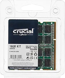 Crucial CT2K8G3S160BM 16GB DDR3 1600MHz CL11 Memory Kit for Mac