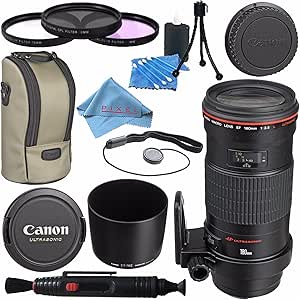 Canon 2539A007-1 EF 180mm f/3.5L Macro USM Lens Bundle