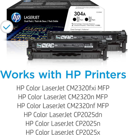 HP CC530A 304A Black LaserJet Toner Cartridge