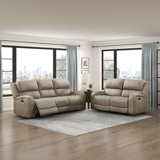 Lexicon Schmid 2-Piece Microfiber Reclining Sofa Set