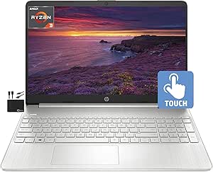 HP Newest 15.6 Inch Laptop Ryzen 3 SSD Touchscreen