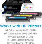 HP CE259A 125A Cyan Magenta Yellow Toner Cartridge 3-Pack