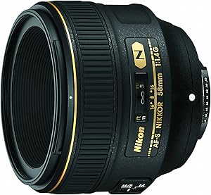 Nikon AF-S 58mm f/1.4G FX Lens (Renewed)