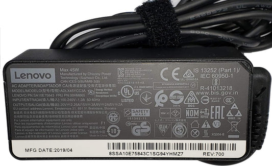 Lenovo ADLX45YCC3A 45W USB-C Laptop Charger - ThinkPad Yoga