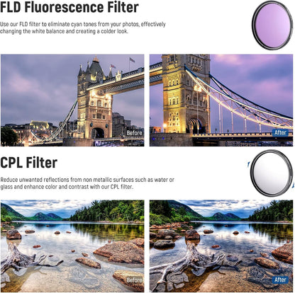 Neewer 10101900 52mm Lens Filter Set Macro ND UV CPL FLD