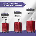 Spyder 210 Rails 3-Piece Luggage Set Red