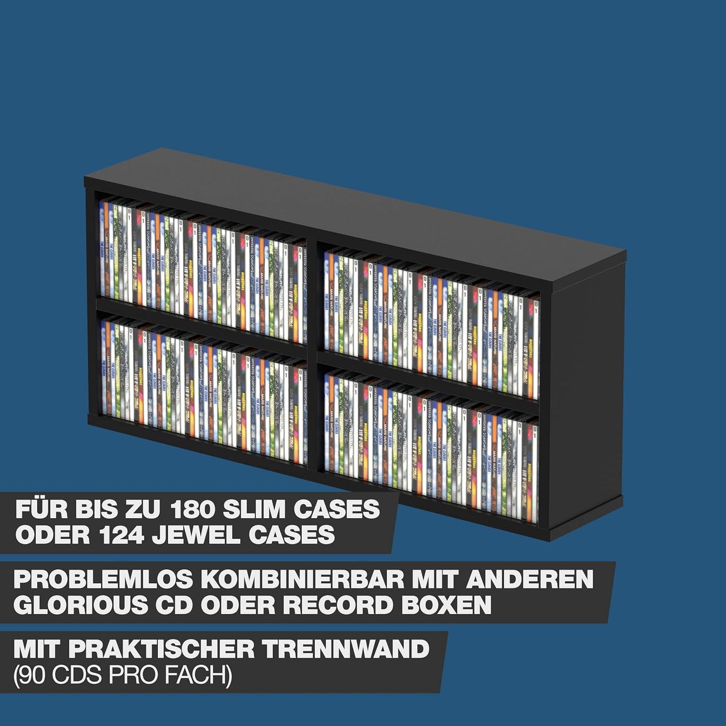 Glorious AMS-CD-BOX-180-BLK CD Box 180 Black