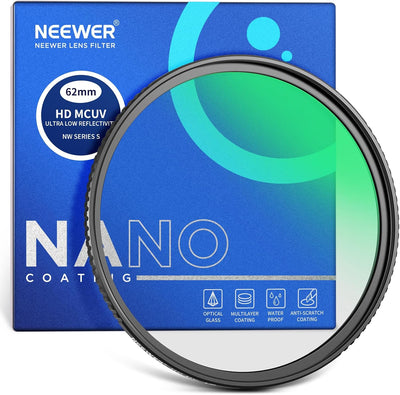 Neewer NW SERIES S 62mm UV Lens Filter Ultra-Low Reflectivity