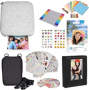 HP AMZHPIS3X4K2W Sprocket 3x4 Instant Photo Printer Kit
