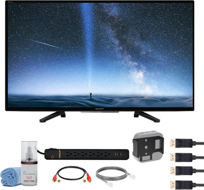 Sony KD32W830K 32-inch HD HDR Smart LED TV Bundle Renewed