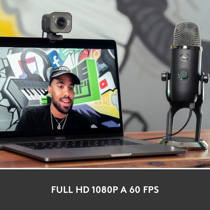 Logitech StreamCam Plus 960-001280 Webcam with Tripod (Renewed)