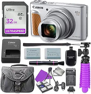 Canon Sx740 PowerShot Digital Camera 40x Zoom Bundle