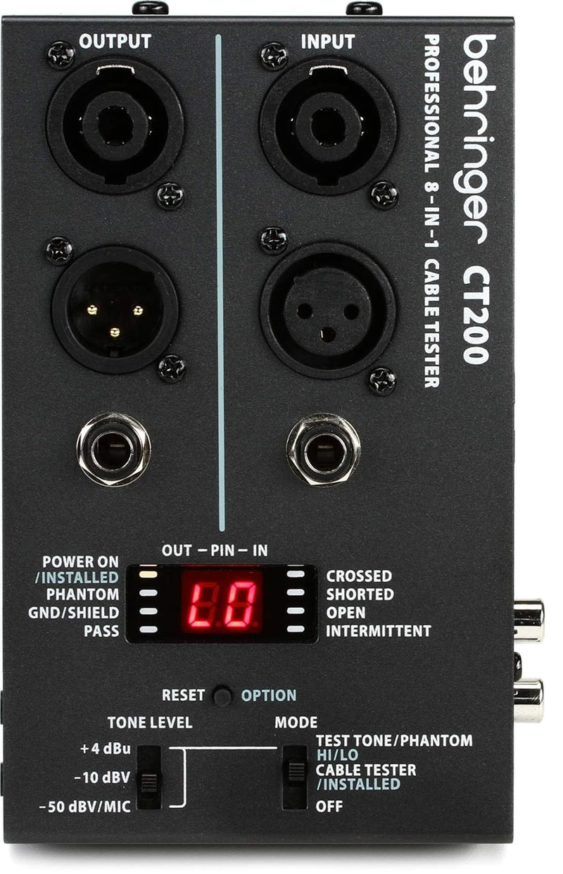 Behringer CT200 Microprocessor Cable Tester 8-in-1 — main product image