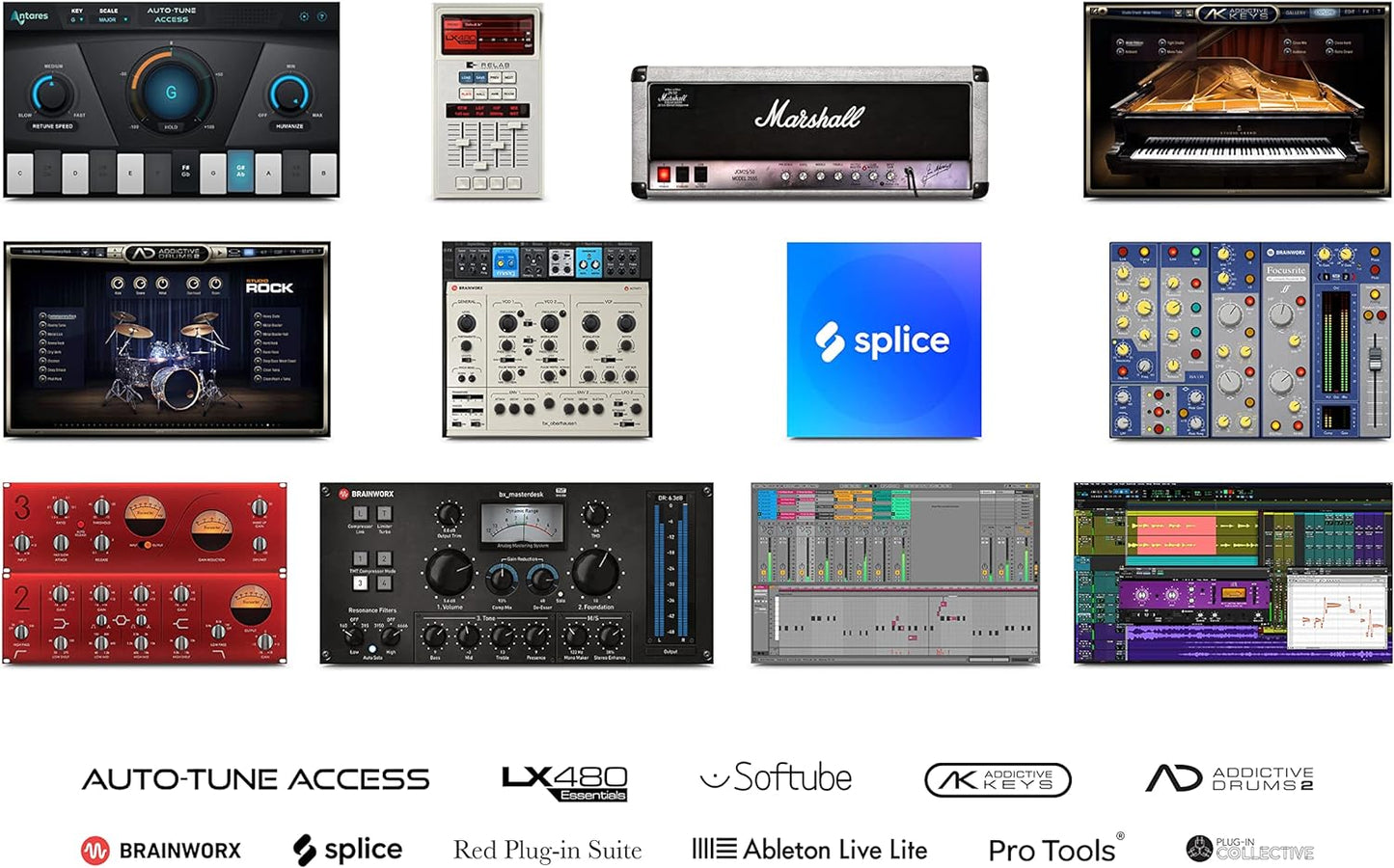 Focusrite Scarlett 2i2 4th Gen USB Audio Interface Studio Bundle