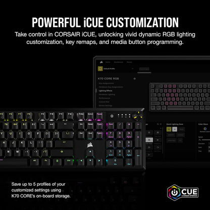 Corsair CH-910971E-NA K70 CORE RGB Red Linear Mechanical Keyboard