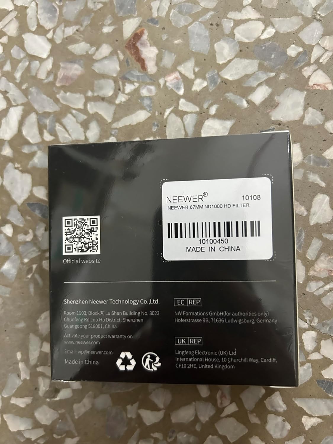 Neewer 10100450 67mm ND1000 Neutral Density Filter