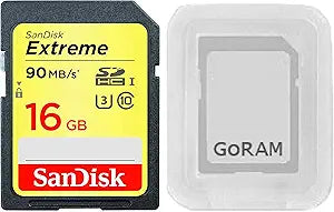 SanDisk SDSDXNE-016G Extreme 16GB SD Card - GoRAM Bundle