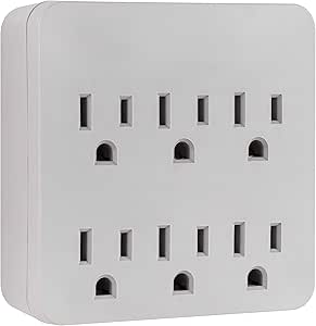 GE 45820 Pro USB Charging 12 Ft Extension Cord Surge Protector