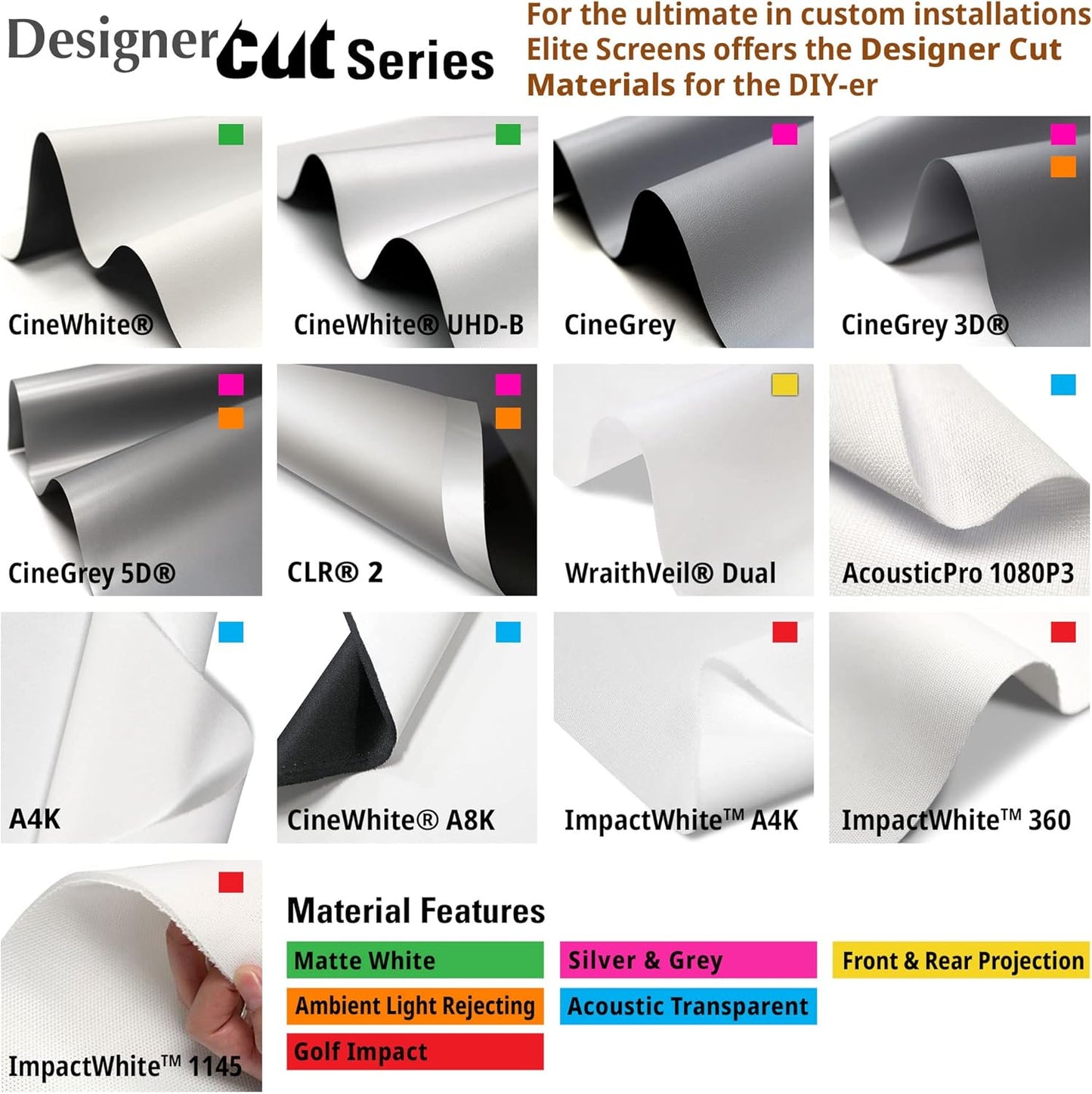 Elite Screens RM-135HW-CINEGREY5D 135-inch 8K/4K ALR Projector Screen