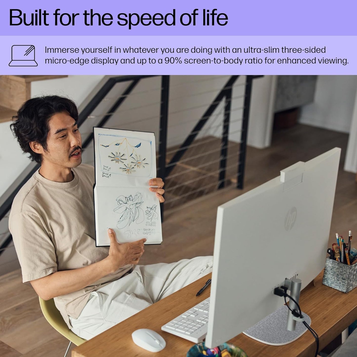 HP 27-cr0082 27" All-in-One Desktop i7-1355U 512GB SSD