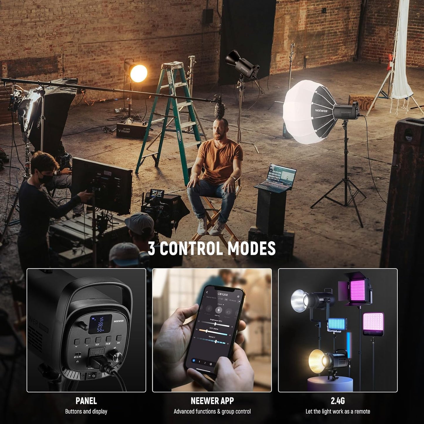 Neewer CB120B 120W LED Video Light 2700K-6500K