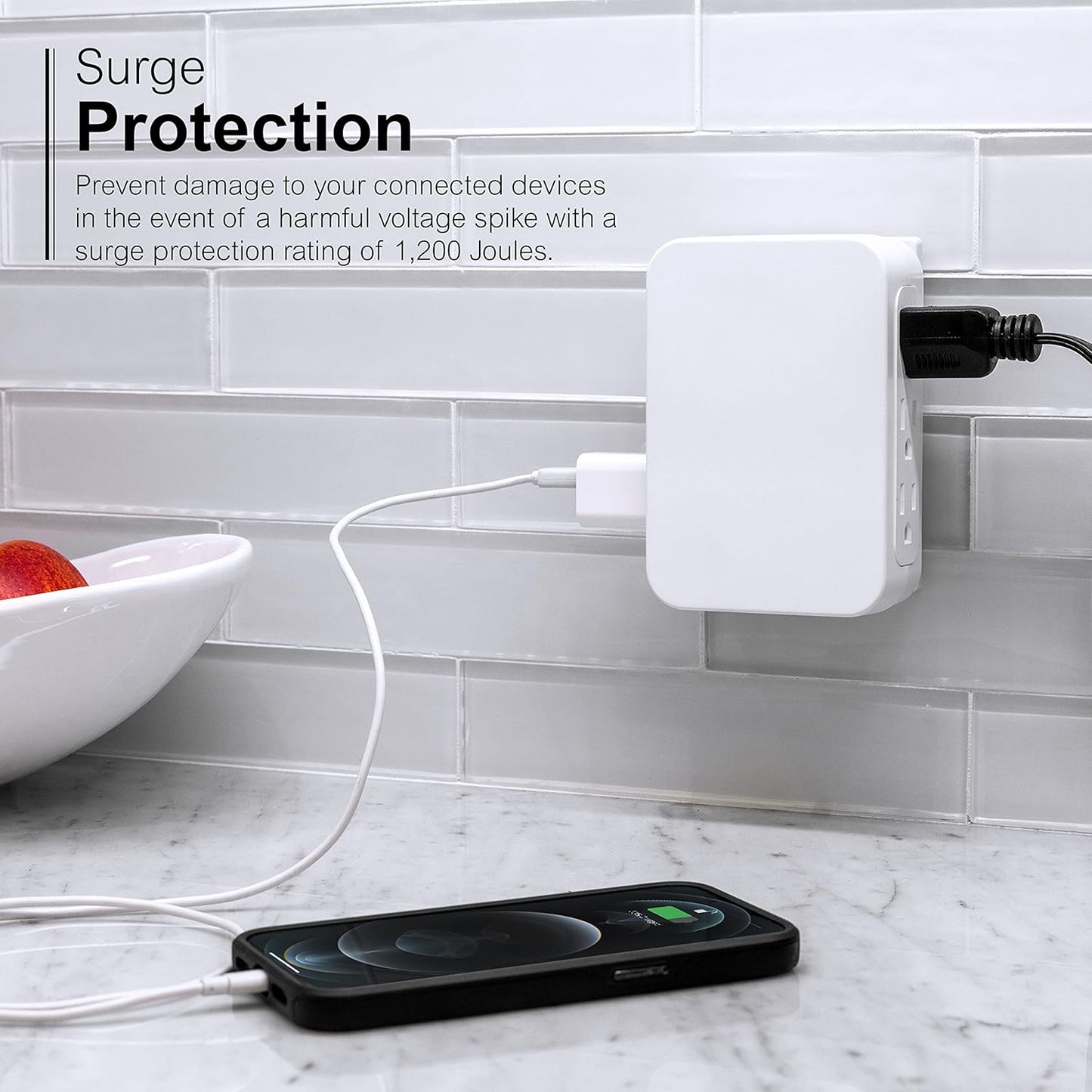 GE 10353 Pro 6-Outlet Side Access Surge Protector