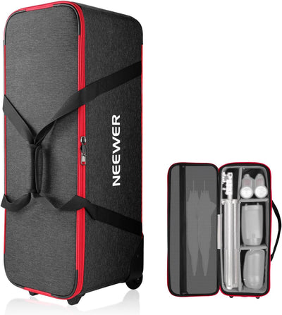 Neewer Trolley Case Photo Studio Equipment Bag - Rolling Tripod Case