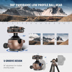 Neewer GM32 Low Profile Tripod Ball Head 22lb Load