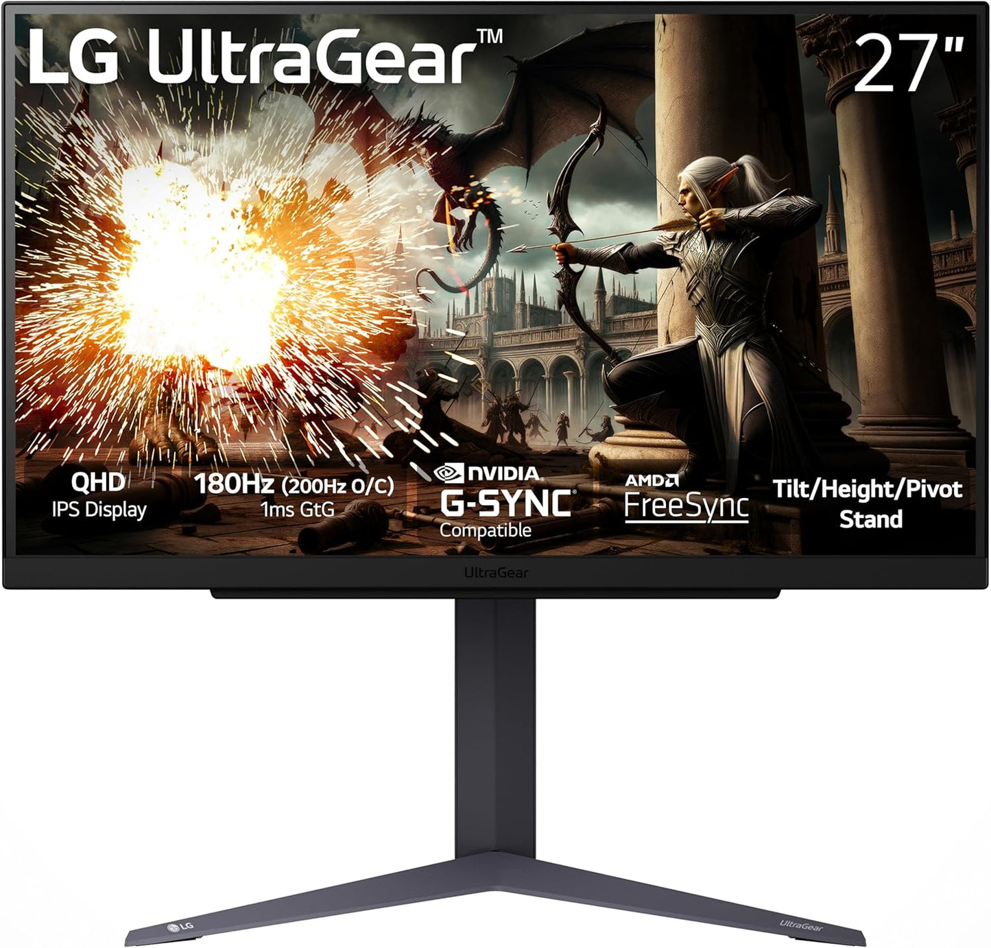 LG 27GS75Q-B 27" UltraGear 200Hz QHD Gaming Monitor