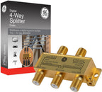 GE 33527 Digital 4-Way Coaxial Cable Splitter 2.5 GHz