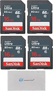 SanDisk SDSDUN-0016G 16GB Ultra SDHC Card - 4-Pack Bundle