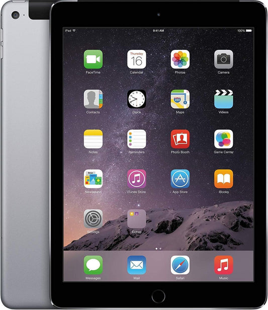 Apple iPad Air 2 64GB Cellular/WiFi - Space Gray (Renewed)