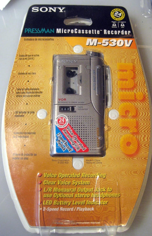 Sony M530V Portable Microcassette Recorder
