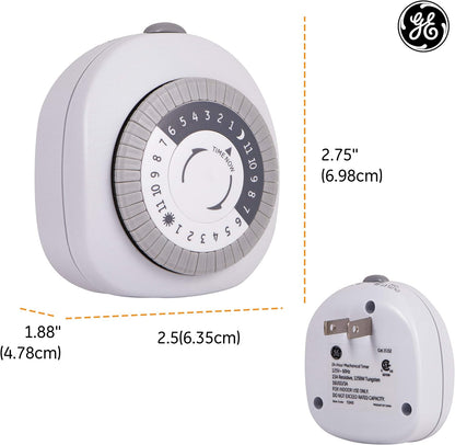 GE 15152 - 24-Hour Indoor Mechanical Outlet Timer