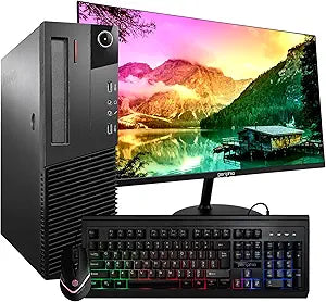Lenovo M93P i5 Desktop PC with 24" Monitor (Renewed)