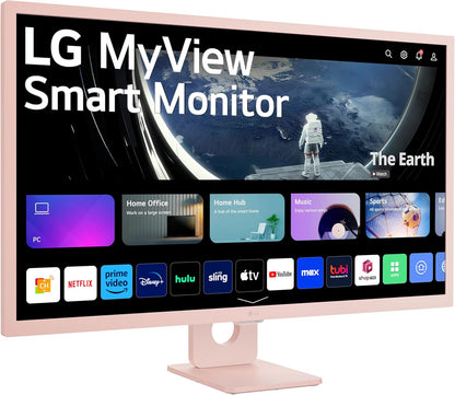 LG 32SR50F-P: 32" MyView Smart Monitor, FHD, webOS, Pink
