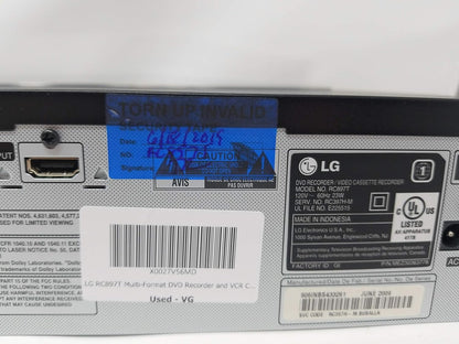 LG RC897T DVD Recorder VCR Combo Digital Tuner