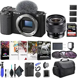Sony ILCZV-E10L/B ZV-E10 Mirrorless Camera 16-50mm Kit — main product image