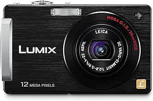 Panasonic FX580 Black: Lumix 12MP Camera 5x Optical Zoom — main product image