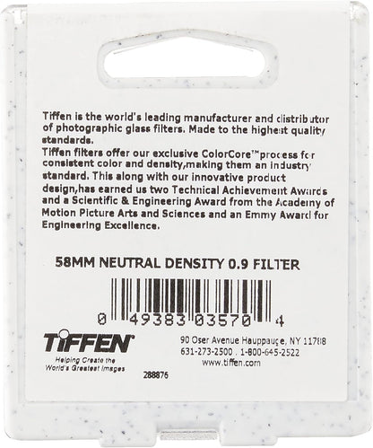 Tiffen 58ND9 58mm Neutral Density 0.9 Camera Filter