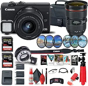 Canon EOS M200 15-45mm Lens Mirrorless Camera Bundle (Renewed)