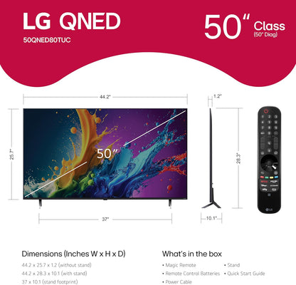 LG 50QNED80TUC 50-Inch QNED 4K Smart TV 2024