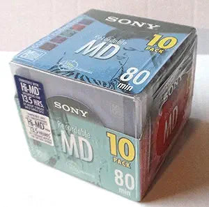Sony 10MDW80CL 80 Minute Minidisc Color Collection 10-Pack Discontinued