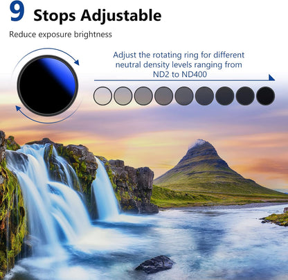 Neewer NW SERIES A 77mm Variable ND Filter ND2-ND400