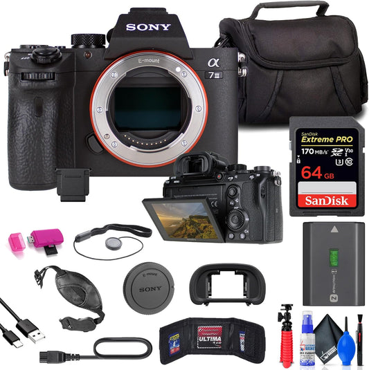 Sony ILCE7M3/B Alpha a7 III Mirrorless Camera Bundle (Renewed)