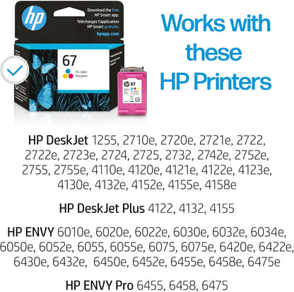 HP 3YM55AN#140 67 Tri-Color Ink Cartridge