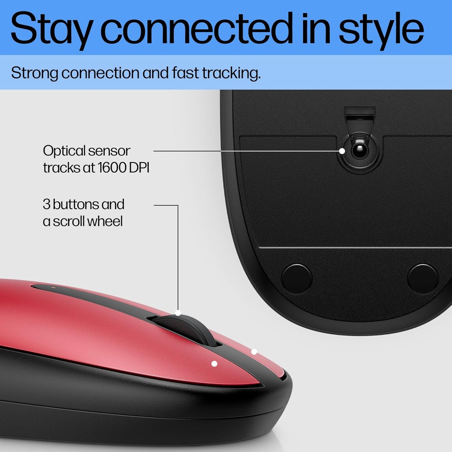 HP 43N05AA#ABA 240 Bluetooth Mouse - Empire Red