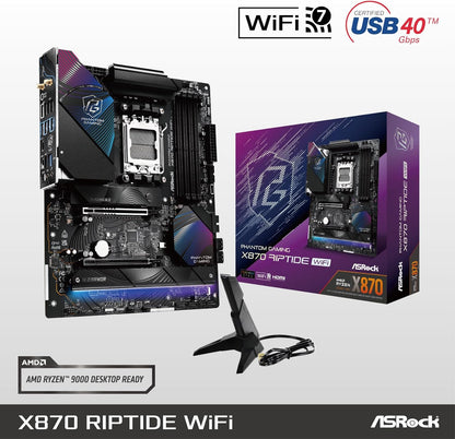 ASRock X870 RIPTIDE WIFI Phantom Gaming AM5 Motherboard